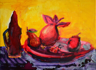 Painting titled "Fruits from the gar…" by Ihor Melnyk, Original Artwork, Acrylic