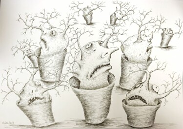 Dibujo titulada "Personality formati…" por Ihor Miroshnycnenko (Miro), Obra de arte original, Tinta