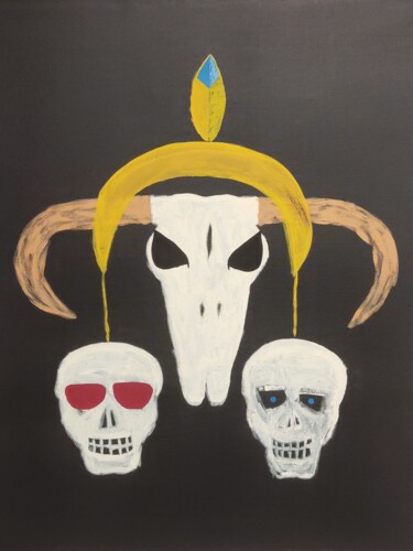 Ζωγραφική με τίτλο "Democracy" από Ihor Ruban, Αυθεντικά έργα τέχνης, Τέμπερα Τοποθετήθηκε στο Ξύλινο φορείο σκελετό