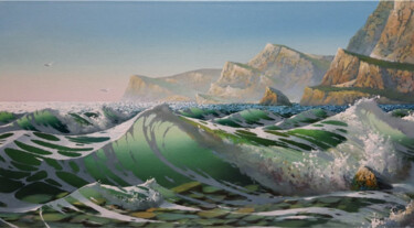 Malarstwo zatytułowany „Sun Surf” autorstwa Ihor Tormin, Oryginalna praca, Olej