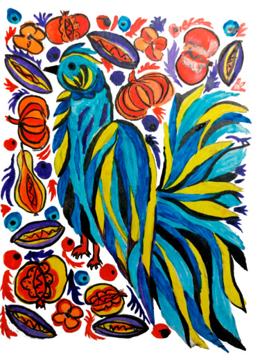 「Сине желтая птица」というタイトルの絵画 Ihorkacrazyによって, オリジナルのアートワーク, アクリル
