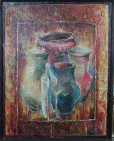 Картина под названием "Кувшины" - Игорь Карачевский, Подлинное произведение искусства, Масло