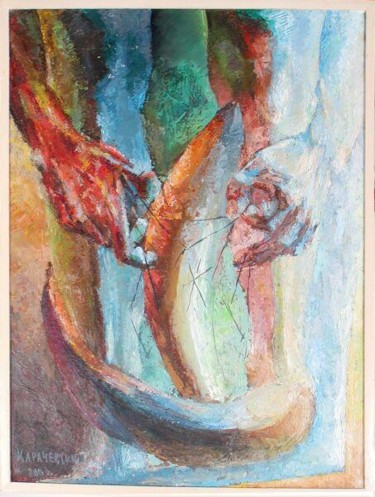 Картина под названием "Руки.Средняя часть…" - Игорь Карачевский, Подлинное произведение искусства, Масло