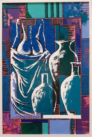 Картина под названием "Four Vessels" - Vyacheslav Ig, Подлинное произведение искусства, Масло