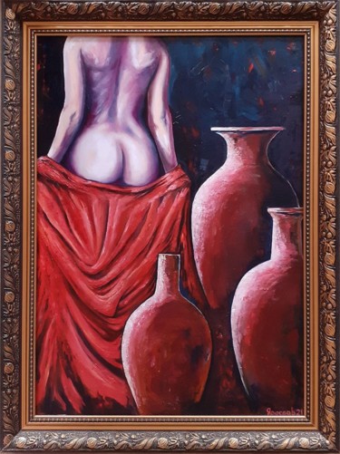 Four Vessels 2 Pintura titulada "Four Vessels 2" por Vyacheslav Ig, Obra de arte original, Oleo