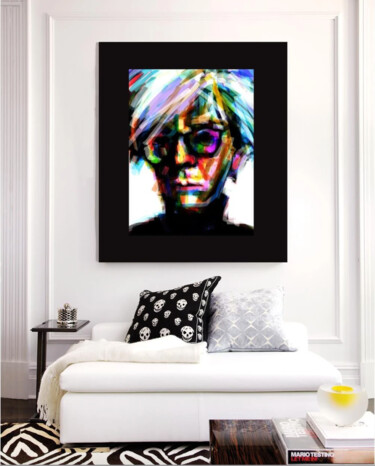 Arte digital titulada "Andy Warhol" por Iker Garcia Barrenechea, Obra de arte original, Impresión digital