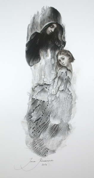 Dessin intitulée "Maria-Anna" par Inna Komarova, Œuvre d'art originale, Autre