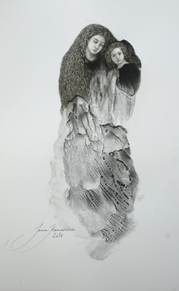 Zeichnungen mit dem Titel "Humility" von Inna Komarova, Original-Kunstwerk, Andere