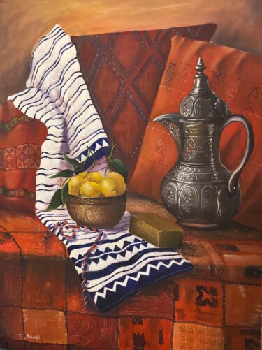 Schilderij getiteld "Heritage" door Ikram Belarbi, Origineel Kunstwerk, Olie