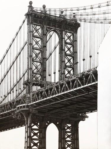 "Manhattan Bridge" başlıklı Resim Ikrambek Muratbaev tarafından, Orijinal sanat, Pigmentler