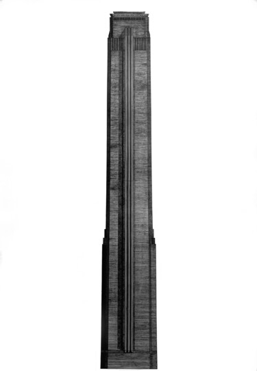 Dessin intitulée "TATE MODERN TOWER L…" par Ikrambek Muratbaev, Œuvre d'art originale, Encre