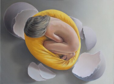 Pintura titulada "Metaphorical birth…" por Ildar Bikbov, Obra de arte original, Oleo