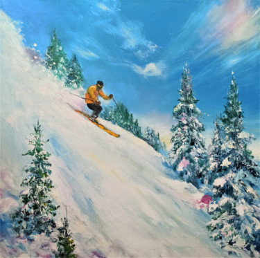 Painting titled "Freerider" by Ilgiz Murtazin, Original Artwork, Oil