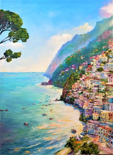 Painting titled "Amalfi" by Ilgiz Murtazin, Original Artwork, Oil