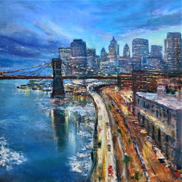 Peinture intitulée "Brooklyn" par Ilgiz Murtazin, Œuvre d'art originale, Huile