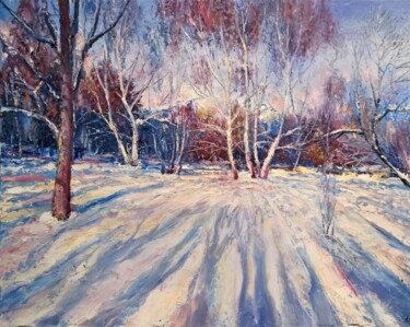 Malerei mit dem Titel "Winter pic" von Ilgiz Murtazin, Original-Kunstwerk, Öl