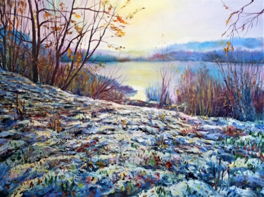 Painting titled "First snow" by Ilgiz Murtazin, Original Artwork, Oil