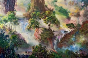 Картина под названием "Panorama of Pandora" - Ilgiz Murtazin, Подлинное произведение искусства, Масло Установлен на Деревянн…