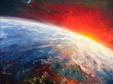 Картина под названием "Morning of the Earth" - Ilgiz Murtazin, Подлинное произведение искусства, Масло