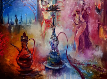 Картина под названием "Shisha" - Ilgiz Murtazin, Подлинное произведение искусства, Масло Установлен на Деревянная рама для н…