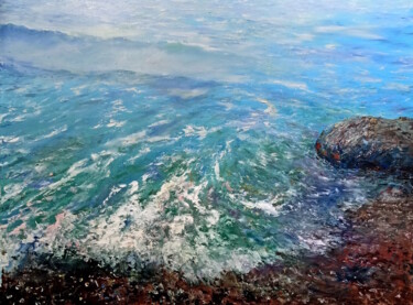 Картина под названием "Сочинский берег" - Ilgiz Murtazin, Подлинное произведение искусства, Масло Установлен на Деревянная р…