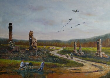 Картина под названием "Возвращение домой" - Илья Иванов, Подлинное произведение искусства, Масло