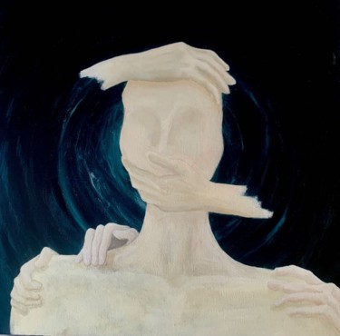 Картина под названием "Tourments" - Ilana Igueblalene, Подлинное произведение искусства, Акрил Установлен на Деревянная рама…