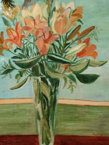 Pittura intitolato "gigli arancioni" da Ilaria Radicchi, Opera d'arte originale, Olio