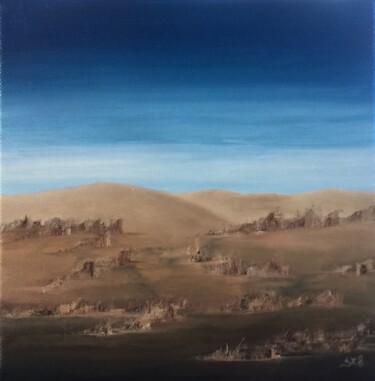 Painting titled "Terre incolte" by Ilaria Sperotto, Original Artwork, Oil Mounted on Wood Stretcher frame