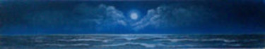 Disegno intitolato "Notte sul mare" da Ilario Massetti, Opera d'arte originale