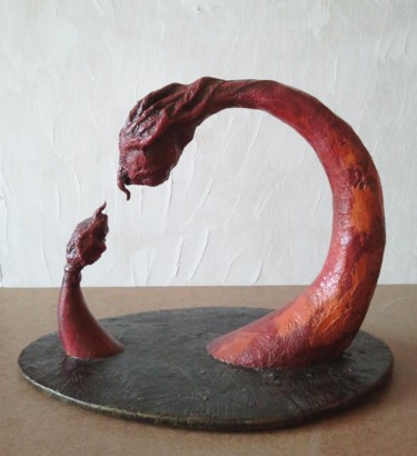 Sculpture titled "Germoglio" by Ilario Massetti, Original Artwork, Wood