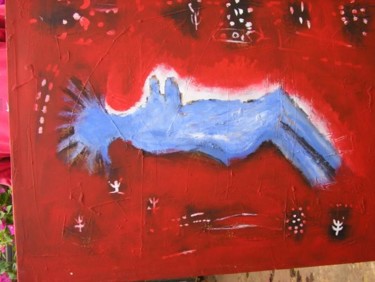 Peinture intitulée "fille nue" par Ilboudo, Œuvre d'art originale