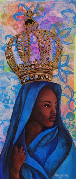 Painting titled "Nossa Senhora de Ap…" by Ilda Santa Fé, Original Artwork, Watercolor