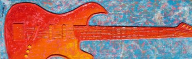 Painting titled "GUITARRA ELECTRICA" by Edna Ildefonso, Original Artwork