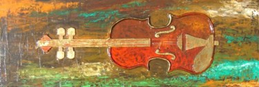 Schilderij getiteld "VIOLIN" door Edna Ildefonso, Origineel Kunstwerk