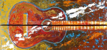 Pintura titulada "GUITARRA CLASICA DO…" por Edna Ildefonso, Obra de arte original