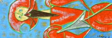 Peinture intitulée "QUIJOTE CON LANZA" par Edna Ildefonso, Œuvre d'art originale
