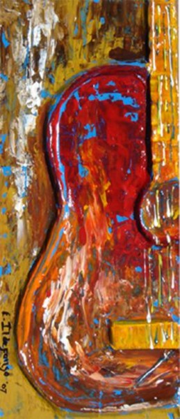 Painting titled "GUITARRA CLASICA PE…" by Edna Ildefonso, Original Artwork