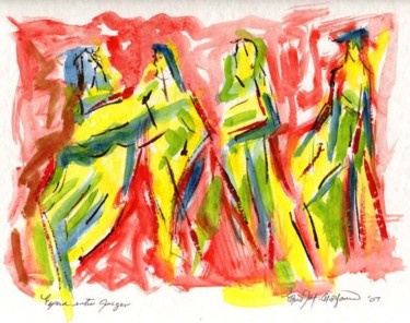 Painting titled "Entre amigos (frame…" by Edna Ildefonso, Original Artwork