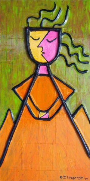 Pintura titulada "MUNECA" por Edna Ildefonso, Obra de arte original
