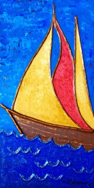 Pintura titulada "VELERO" por Edna Ildefonso, Obra de arte original