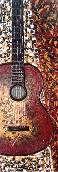 Painting titled "GUITARRA CLASICA WI…" by Edna Ildefonso, Original Artwork