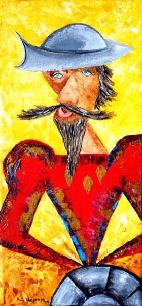 Painting titled "Quijote5" by Edna Ildefonso, Original Artwork
