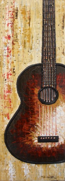 Peinture intitulée "Guitarra Clasica Cr…" par Edna Ildefonso, Œuvre d'art originale
