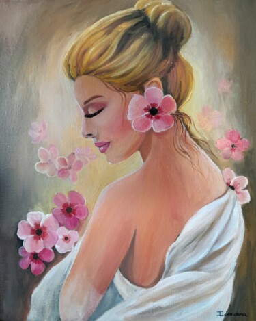 Painting titled "perfume floral" by Ildemarina Rodrigo, Original Artwork, Acrylic Mounted on Cardboard