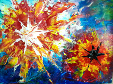 Pintura intitulada "Explosão de cor" por Ildemarina Rodrigo, Obras de arte originais, Acrílico