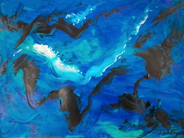 Pintura titulada "Mundo aquático" por Ildemarina Rodrigo, Obra de arte original, Acrílico