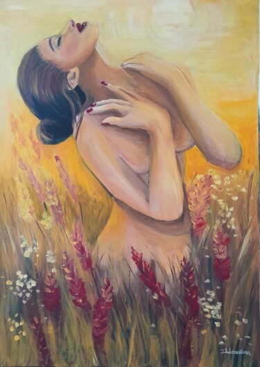 Peinture intitulée "Sentir a luz do sól" par Ildemarina Rodrigo, Œuvre d'art originale, Acrylique