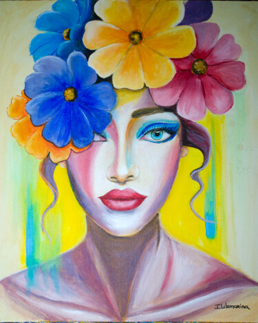 Malarstwo zatytułowany „Primavera colorida” autorstwa Ildemarina Rodrigo, Oryginalna praca, Akryl