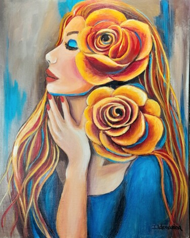 Картина под названием "Sonho em cores" - Ildemarina Rodrigo, Подлинное произведение искусства, Акрил
